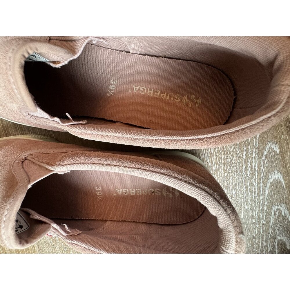 Superga Women’s Blush Pink Suede Platform Sneaker 8.5 Slip On Shoes Comfort - Picture 9 of 11